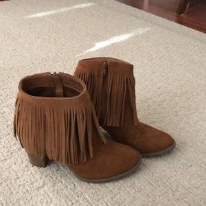 Faux suede Fringe Boots